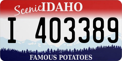 ID license plate I403389