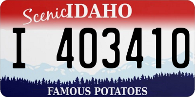 ID license plate I403410