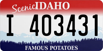 ID license plate I403431