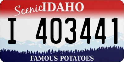 ID license plate I403441
