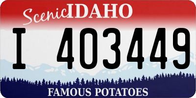ID license plate I403449