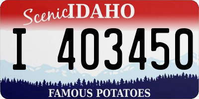 ID license plate I403450