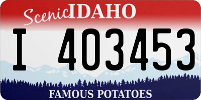 ID license plate I403453
