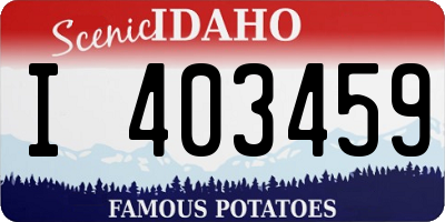 ID license plate I403459