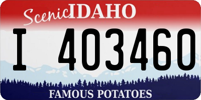 ID license plate I403460