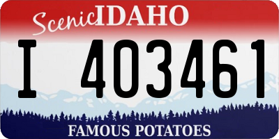 ID license plate I403461