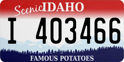 ID license plate I403466