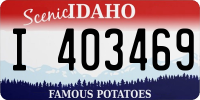 ID license plate I403469