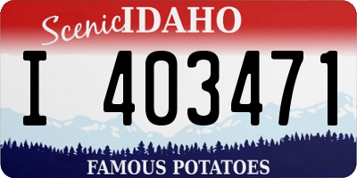 ID license plate I403471