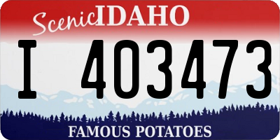 ID license plate I403473