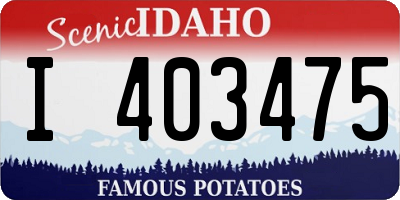 ID license plate I403475