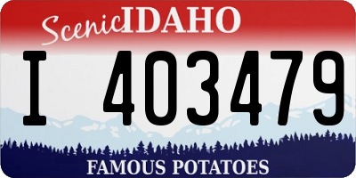 ID license plate I403479