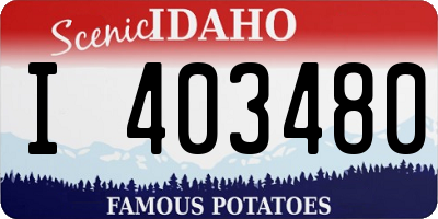 ID license plate I403480