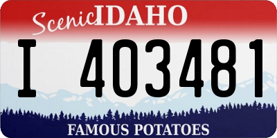 ID license plate I403481