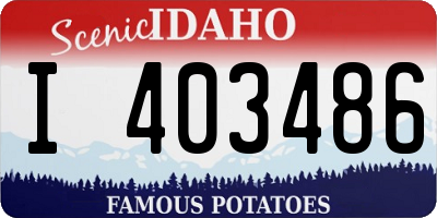 ID license plate I403486