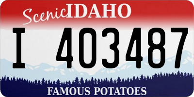 ID license plate I403487