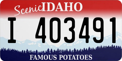 ID license plate I403491