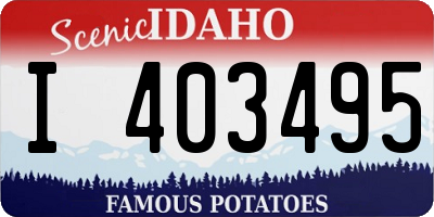 ID license plate I403495