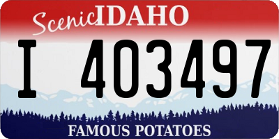 ID license plate I403497
