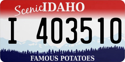 ID license plate I403510