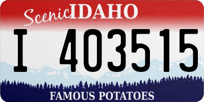 ID license plate I403515