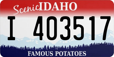 ID license plate I403517