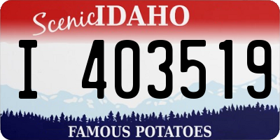 ID license plate I403519