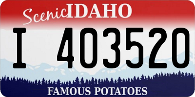 ID license plate I403520
