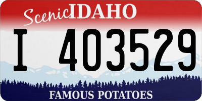 ID license plate I403529