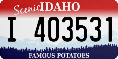 ID license plate I403531