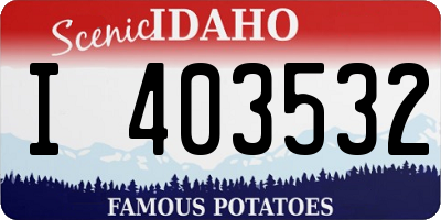 ID license plate I403532