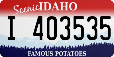 ID license plate I403535