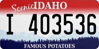 ID license plate I403536
