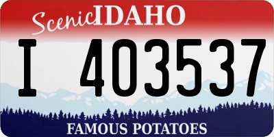 ID license plate I403537