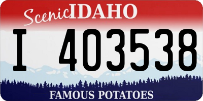 ID license plate I403538