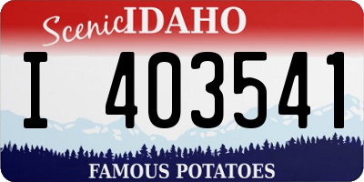 ID license plate I403541