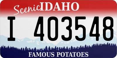 ID license plate I403548
