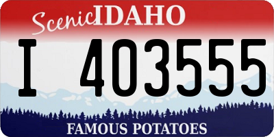 ID license plate I403555