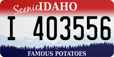 ID license plate I403556