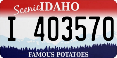 ID license plate I403570