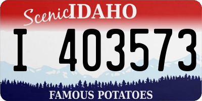 ID license plate I403573