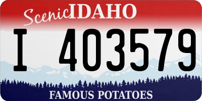 ID license plate I403579