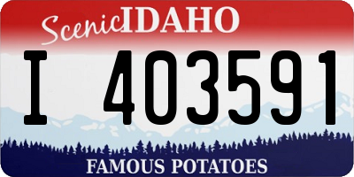 ID license plate I403591