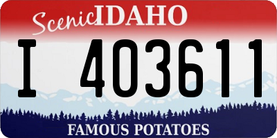 ID license plate I403611