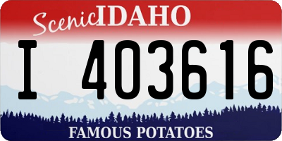 ID license plate I403616