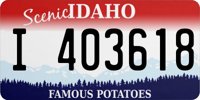 ID license plate I403618