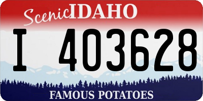 ID license plate I403628
