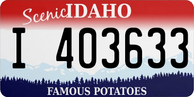 ID license plate I403633