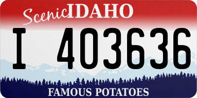 ID license plate I403636