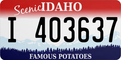 ID license plate I403637